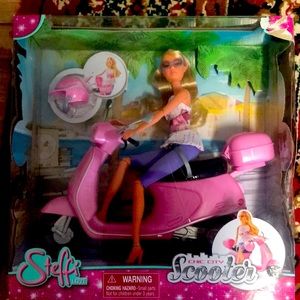 Brand new Steffi Barbie on Scooter